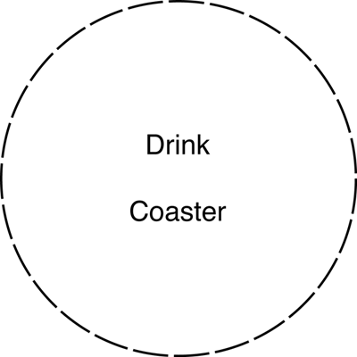 Printable circle drink coaster