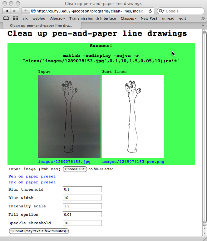 clean lines web app screenshot