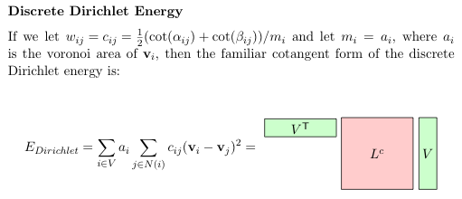 mesh energies sum to matrix form