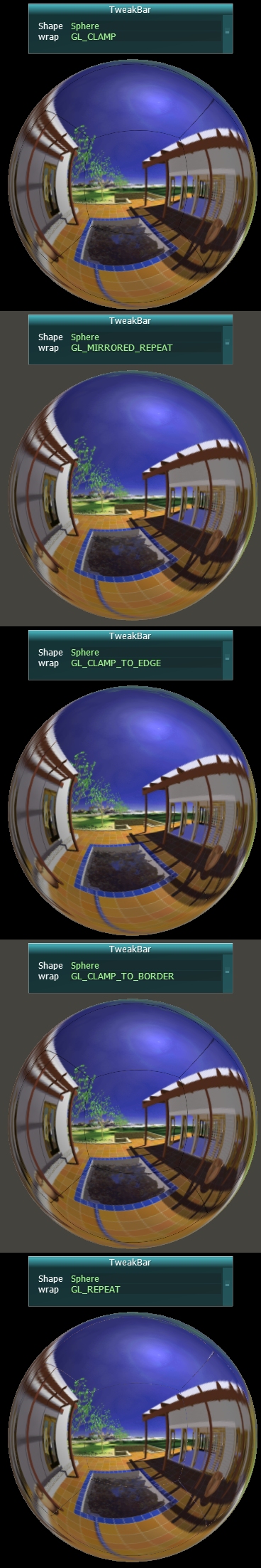 comparison of gl_texture_wrap settings