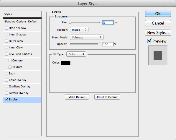 photoshop subtract stroke layer style