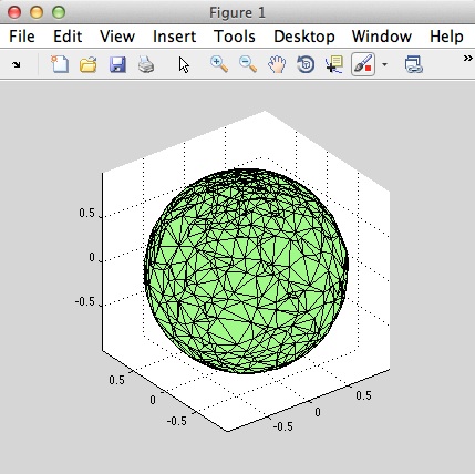 random delaunay mesh on sphere