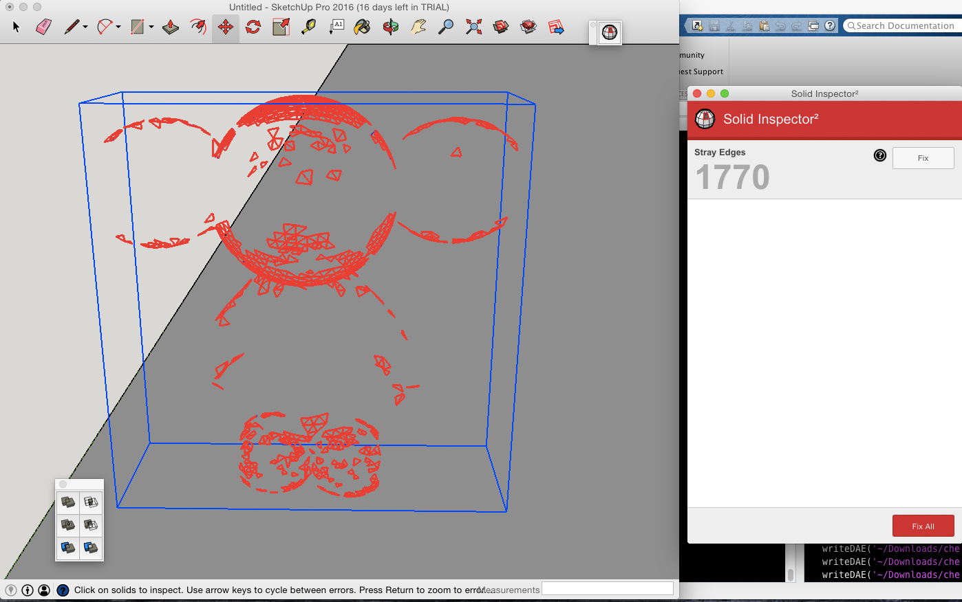 smaller cheburashka imported into sketchup with missing more faces