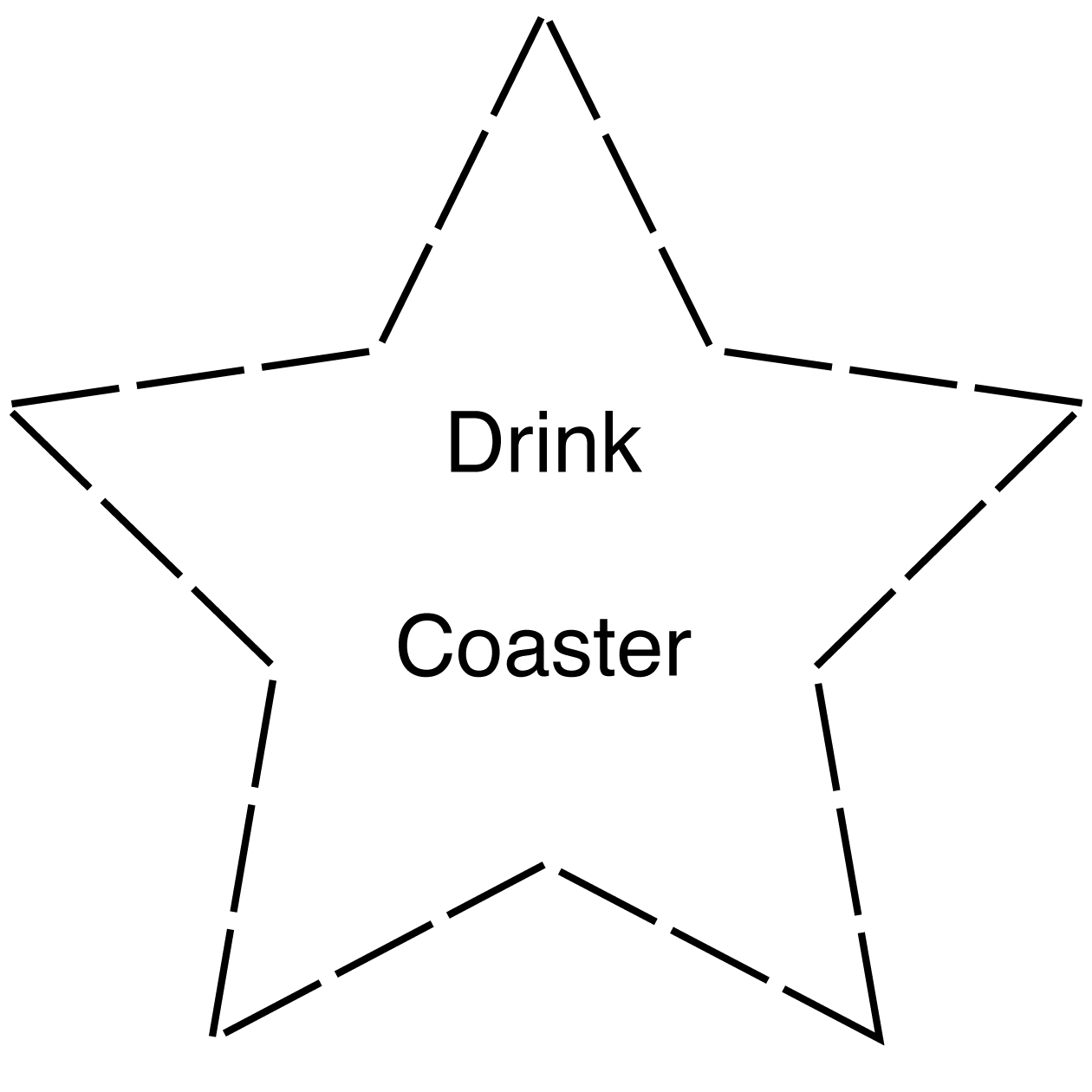 Printable star drink coaster